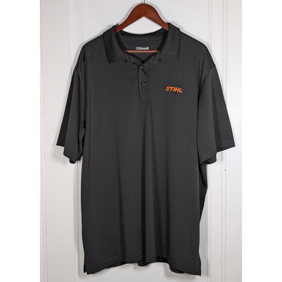 Stihl Tools Chainsaw Polo Shirt Black Mens Size 2XL XXL Embroidered Logo Work - Picture 1 of 3